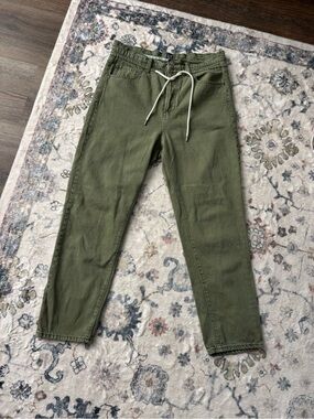 GAP Olive Green boyfriend denim Pants with Drawstring